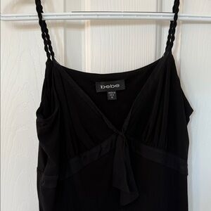 bebe Black Camisole with Spaghetti Straps - M